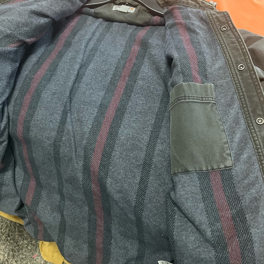 Vintage 1970’s Distressed Carhartt Blanket Lined Denim Detroit Jacket Large - Picture 5 of 15